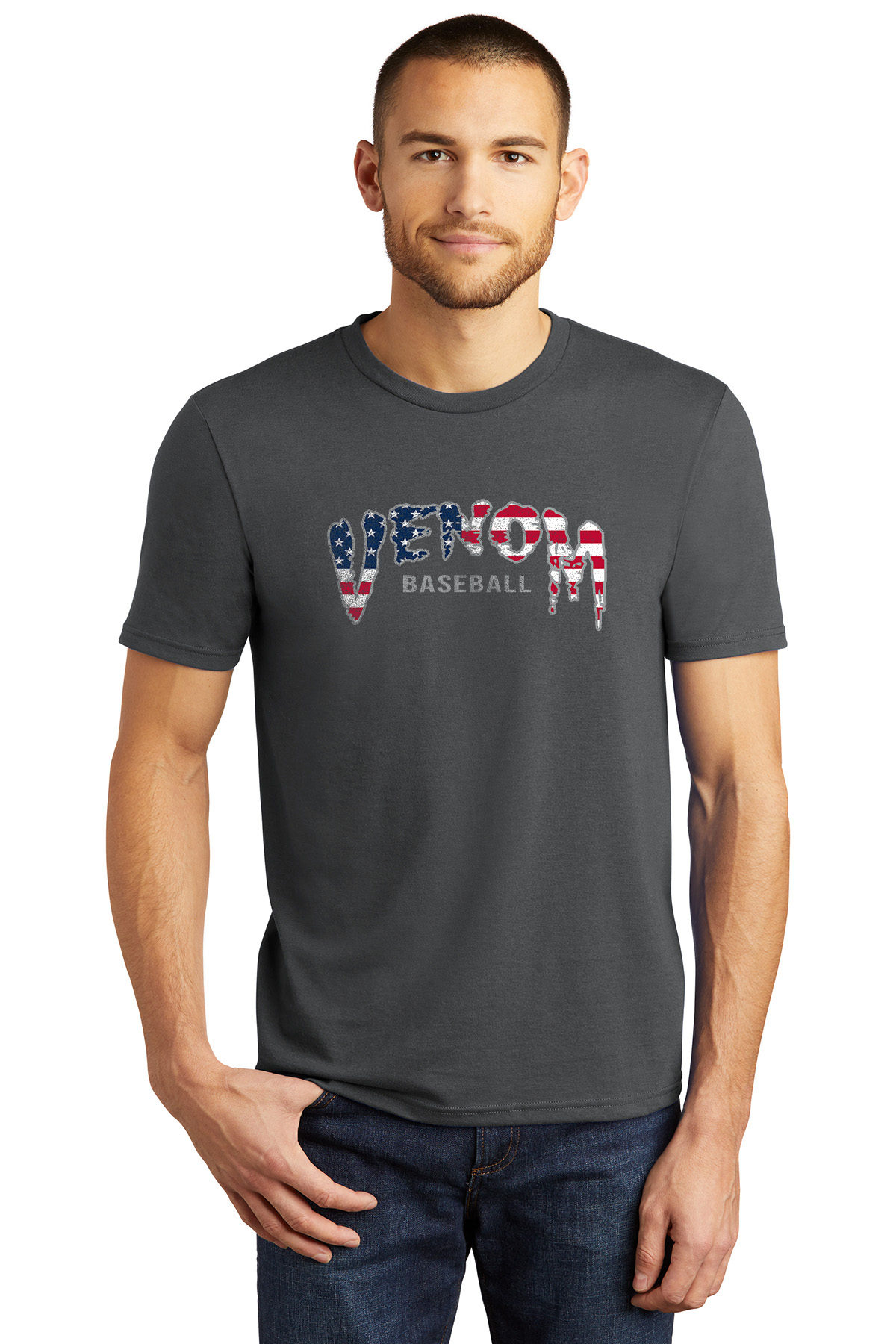 District Tri Blend Shirt Charcoal 2